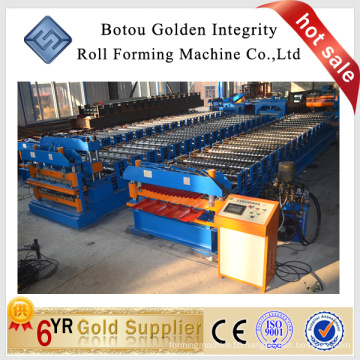 Color steel double layer roof panel Making roll forming machine